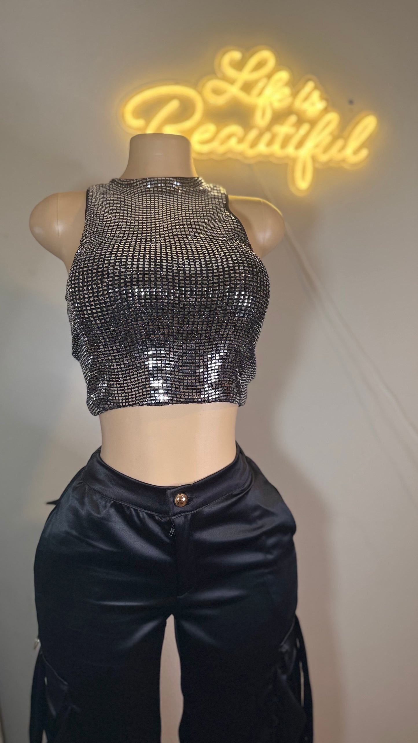 CROP TOP BRILLO