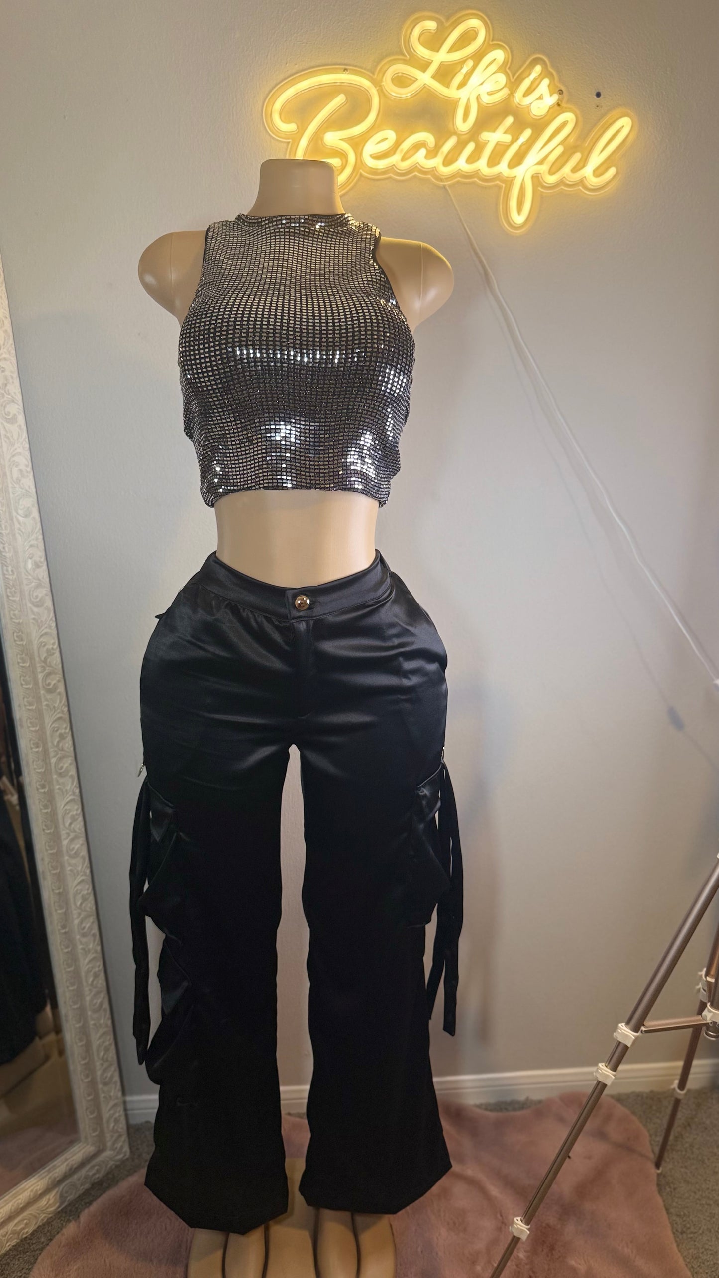 CROP TOP BRILLO