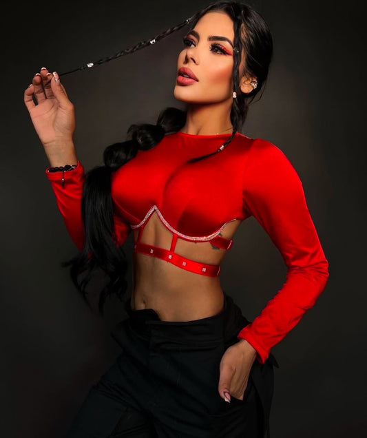 CROP TOP RED